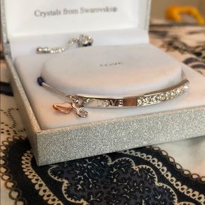 Swarovski Crystal Silver Plated Bracelet